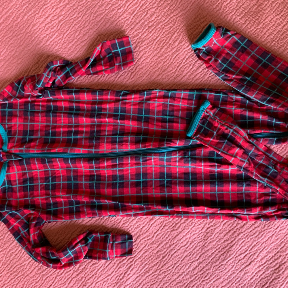 Kickee Holiday Plaid Coverall